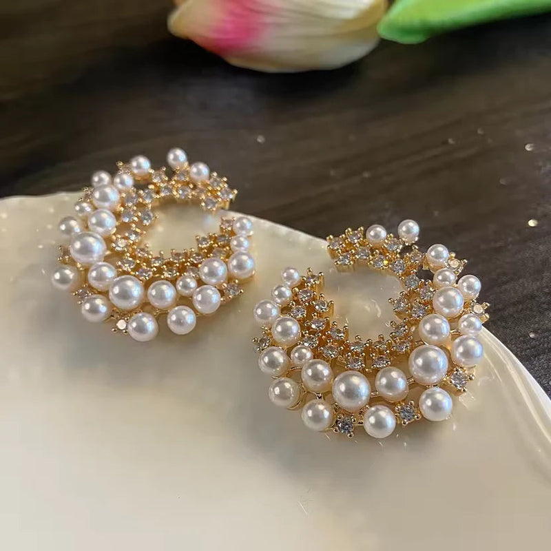 Elegant Pearl Hoop