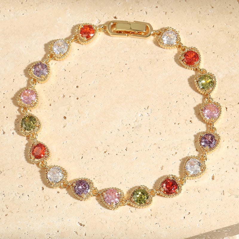 Vintage Gold Love Heart Rainbow