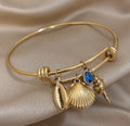 Vintage Shell Charm Adjustable Gold