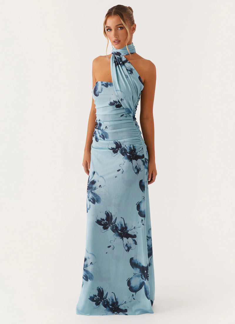 Songbird Maxi Dress - Blue Black