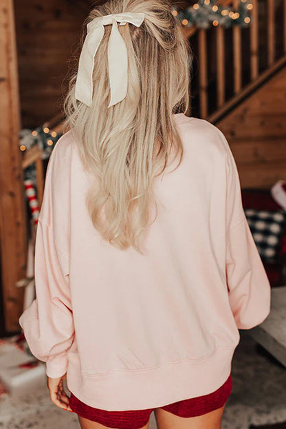 Christmas Claus Sequined Loose Sweatshirt