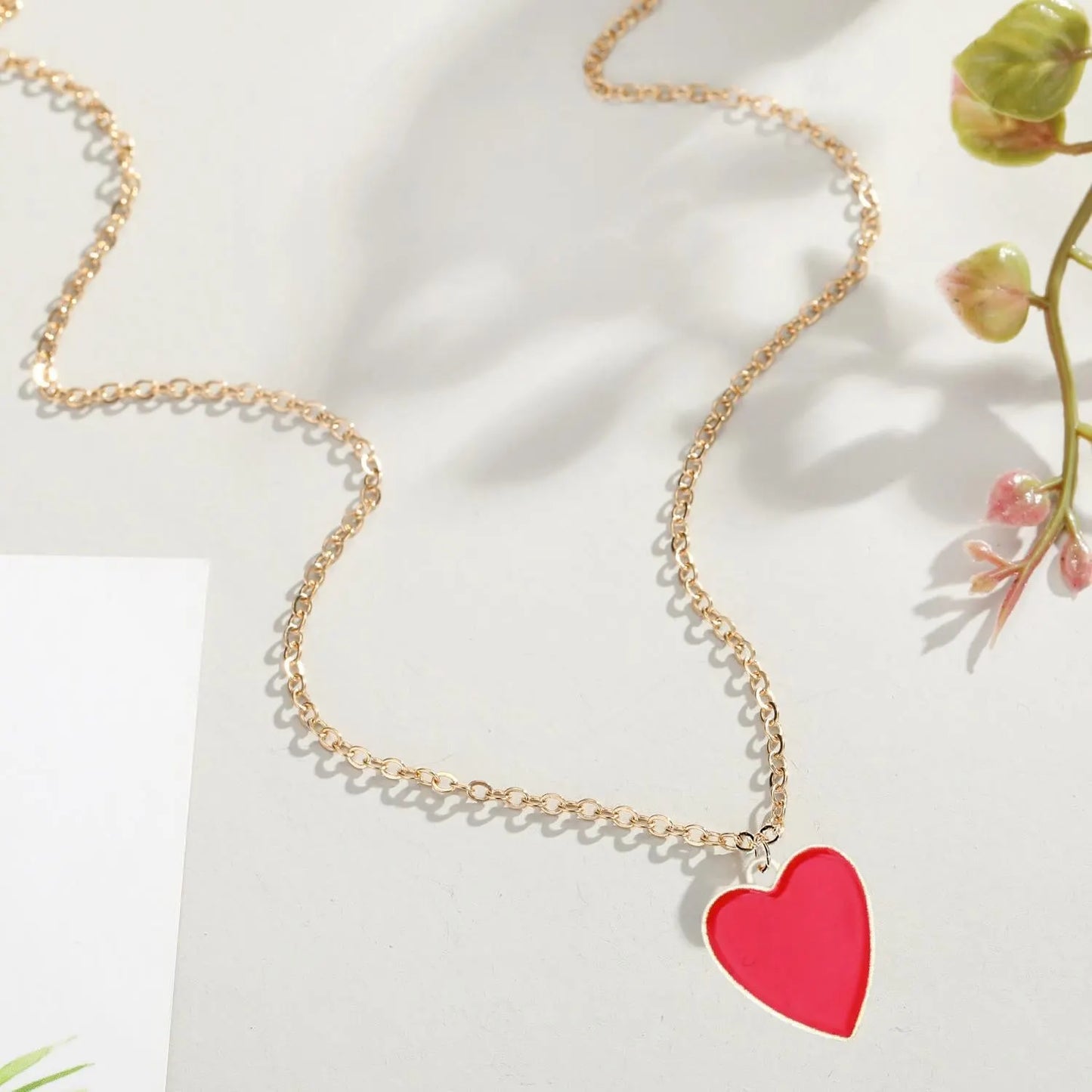 Romantic Red Heart Necklace
