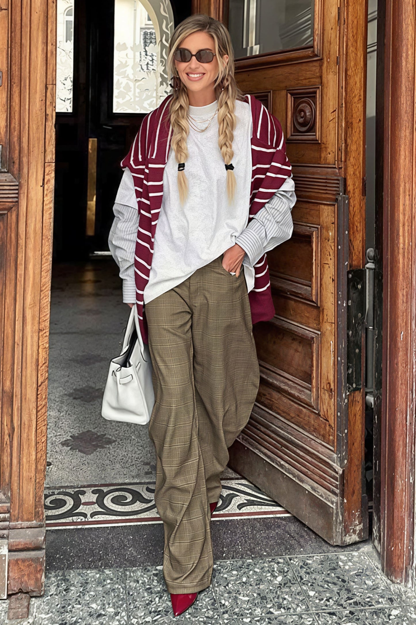Plaid Loose Pants