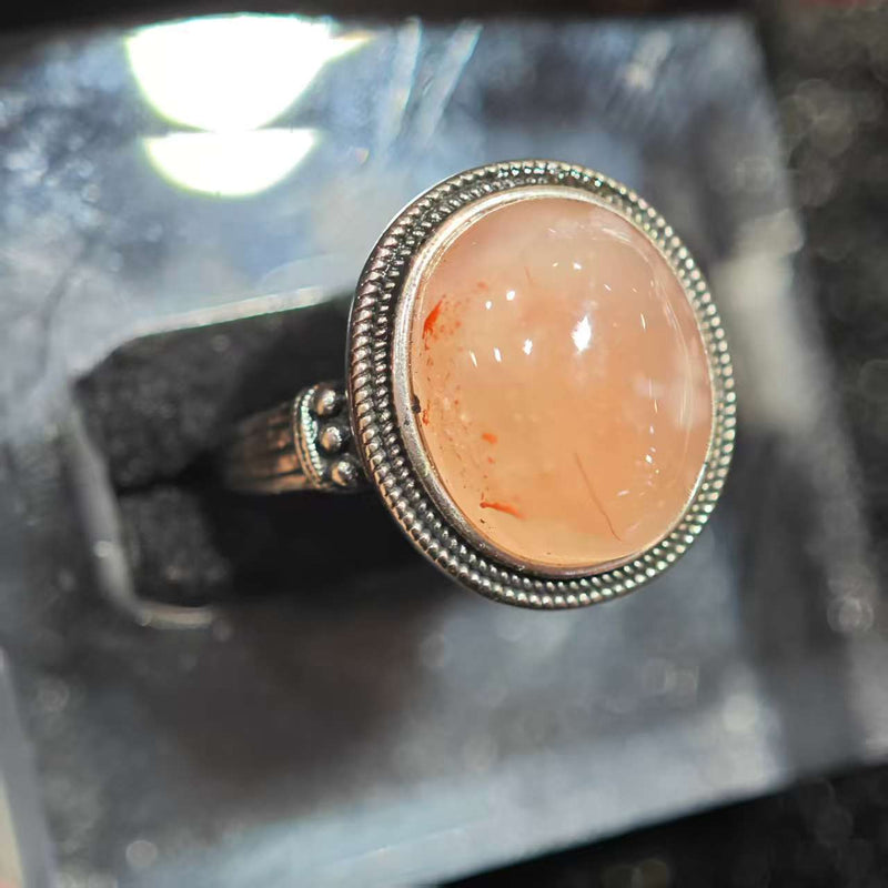 Vintage Peach Stone Ring