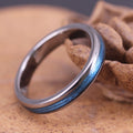 Minimalist Blue Stripe Ring