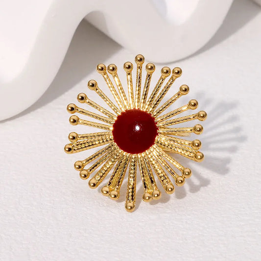 Gold Sunburst Statement Ring