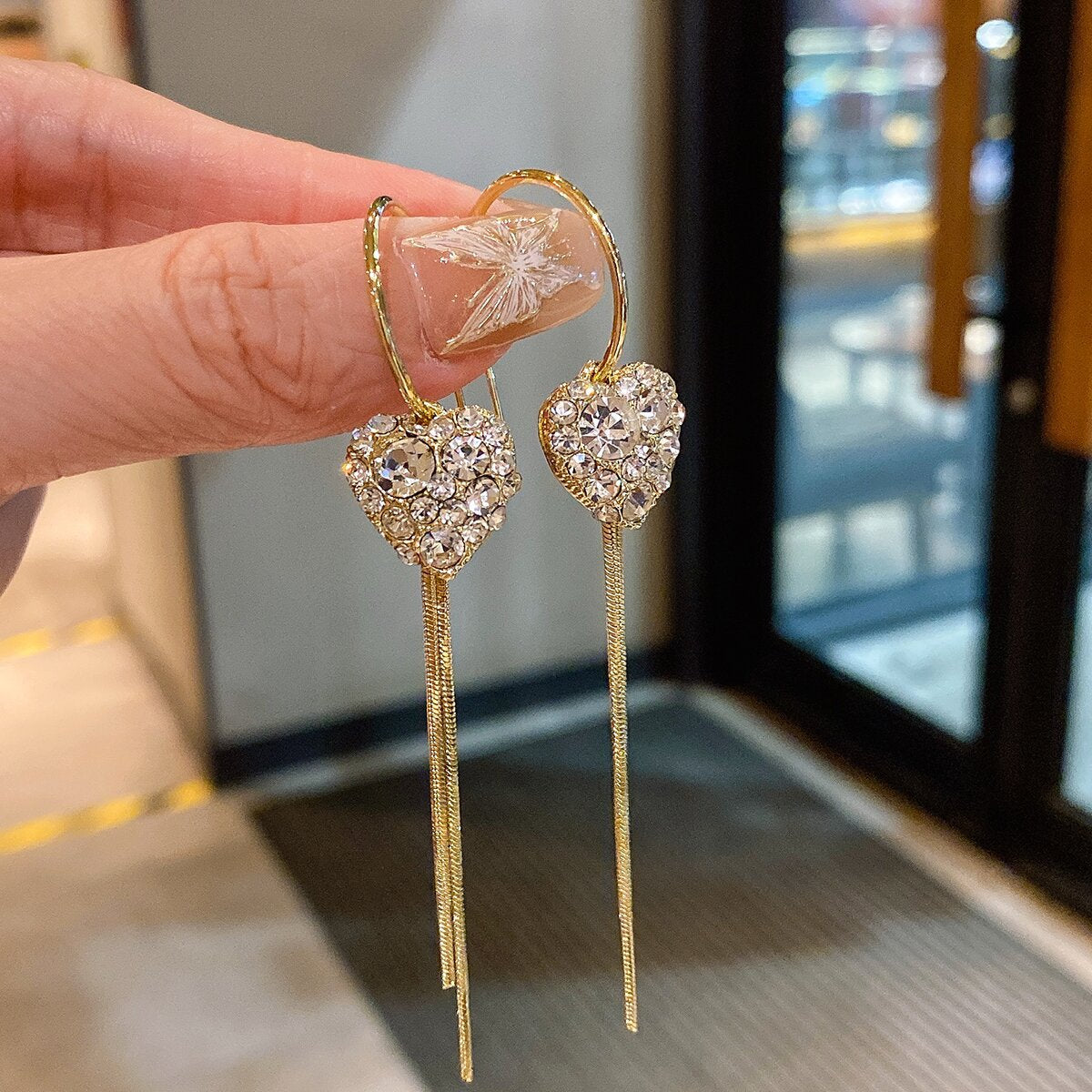 Elegant Crystal Drop Earrings