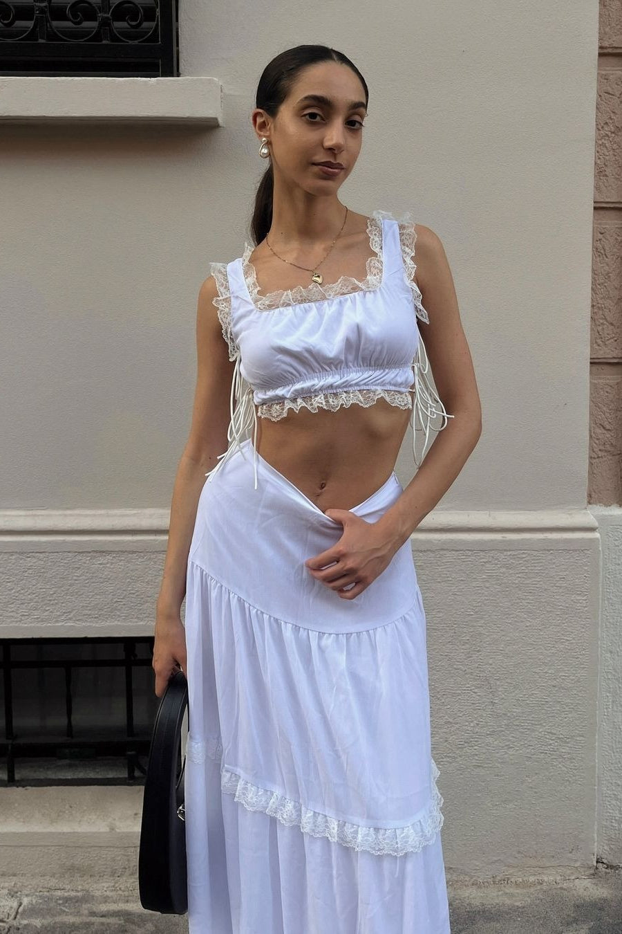 Lace Panel Vacation Skirt