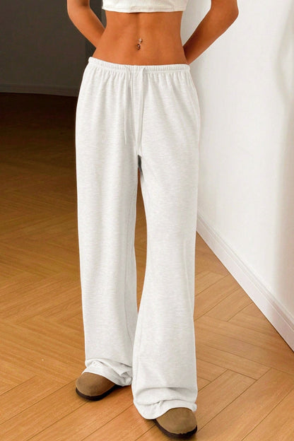 Drawstring Waist Knit Pants