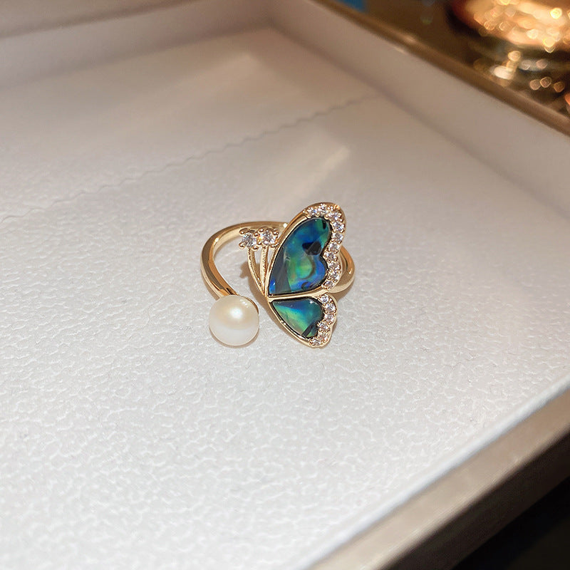 Elegant Abalone Pearl Ring