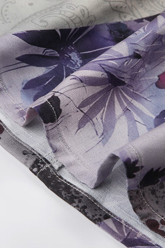 Botanical Print Bodycon Maxi Skirt