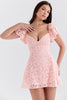 Perfectly Pink Lace Mini Dress