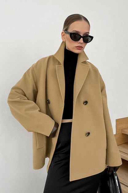 Wool Blend Midi Coat