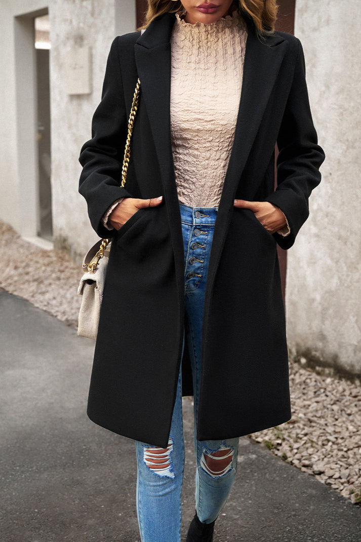 Wool Blend Longline Coat