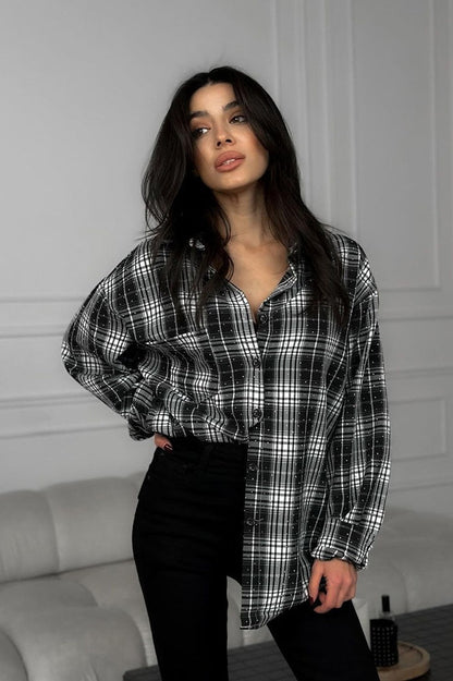 Style Plaid Blouse