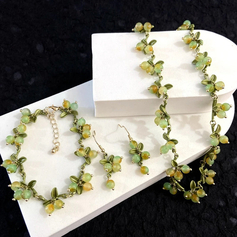 Vintage Prehnite Earrings