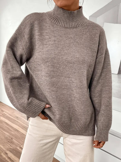 Turtleneck Taupe Sweater