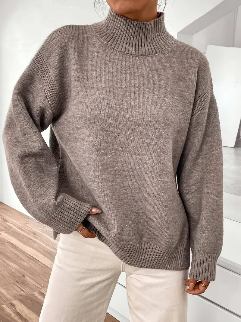 Turtleneck Taupe Sweater
