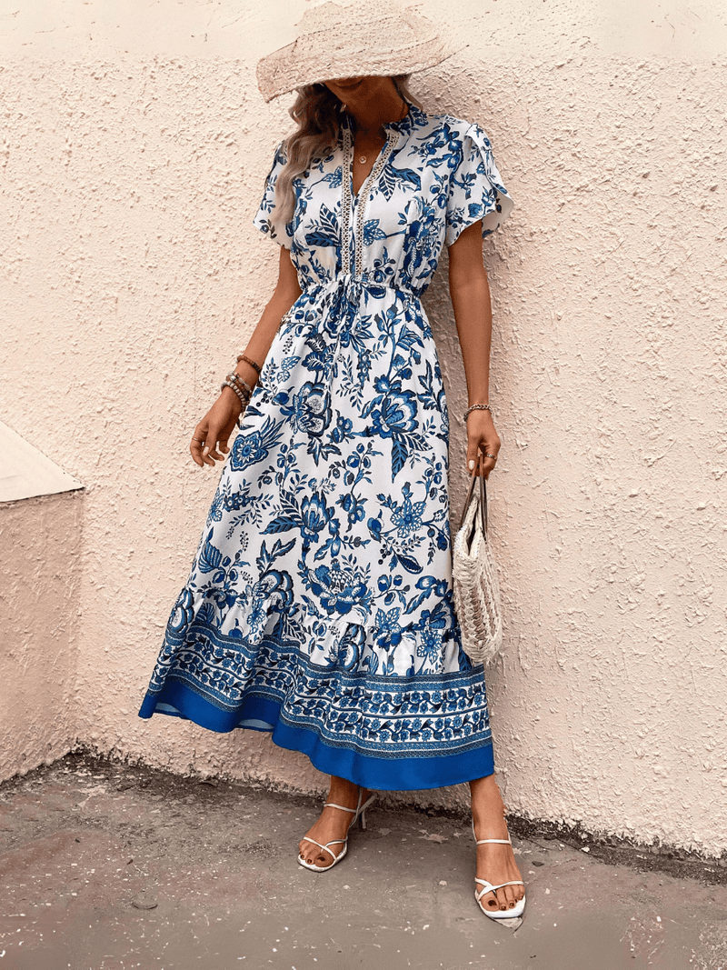 Picking Petals Short Sleeve Maxi Dress