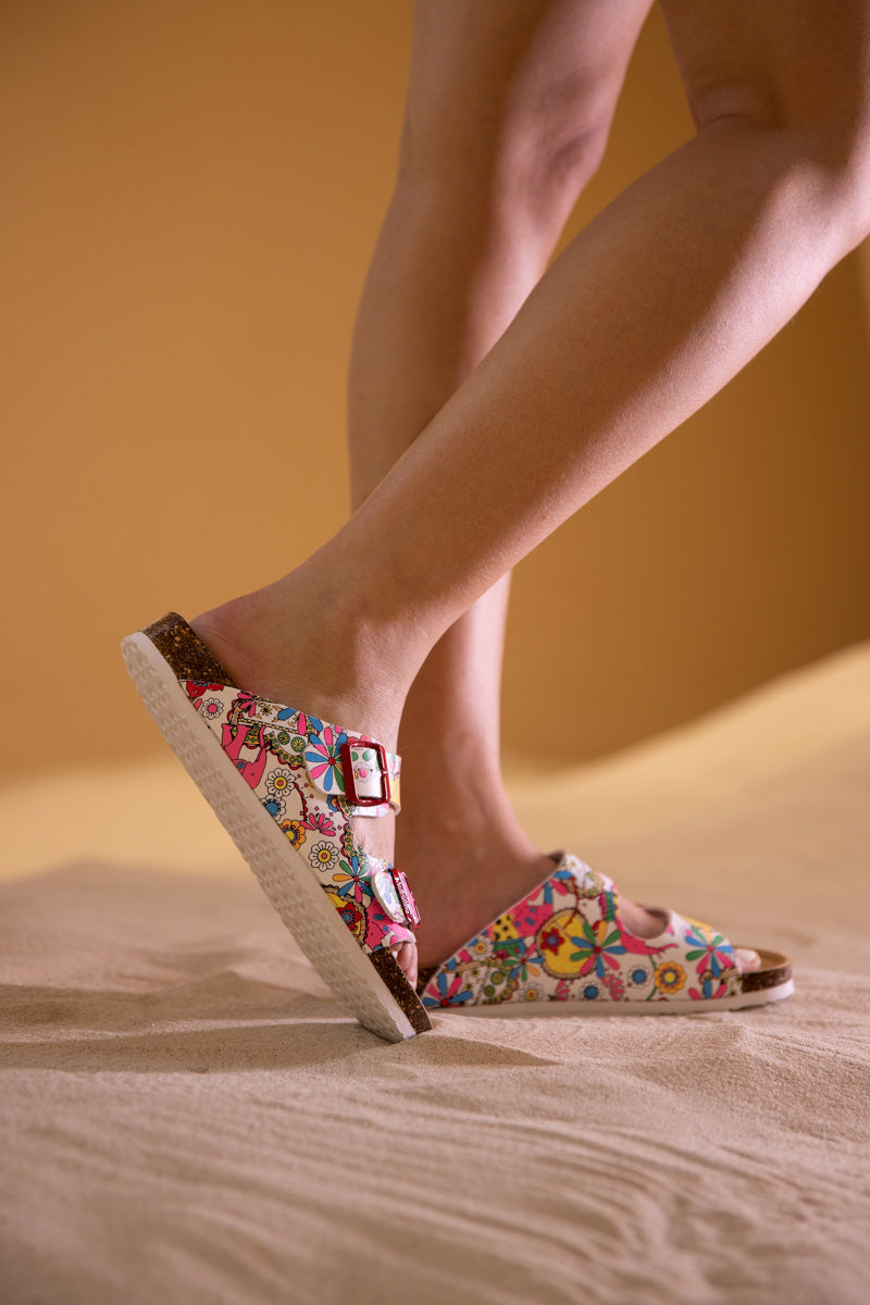 Maibulun | Lovey Dovey Printed Double Strap Sandal