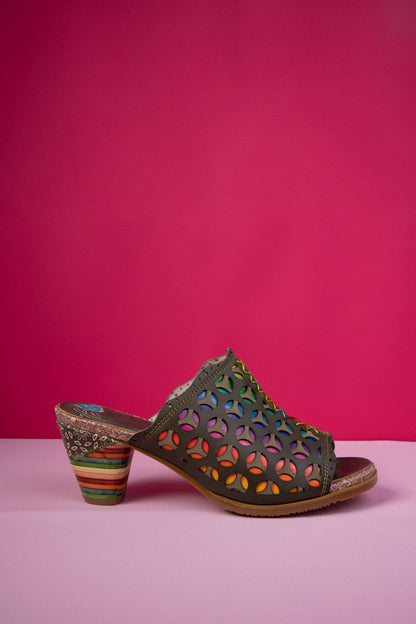 Soffia | Tracee Rainbow Open-toe Leather Sandal