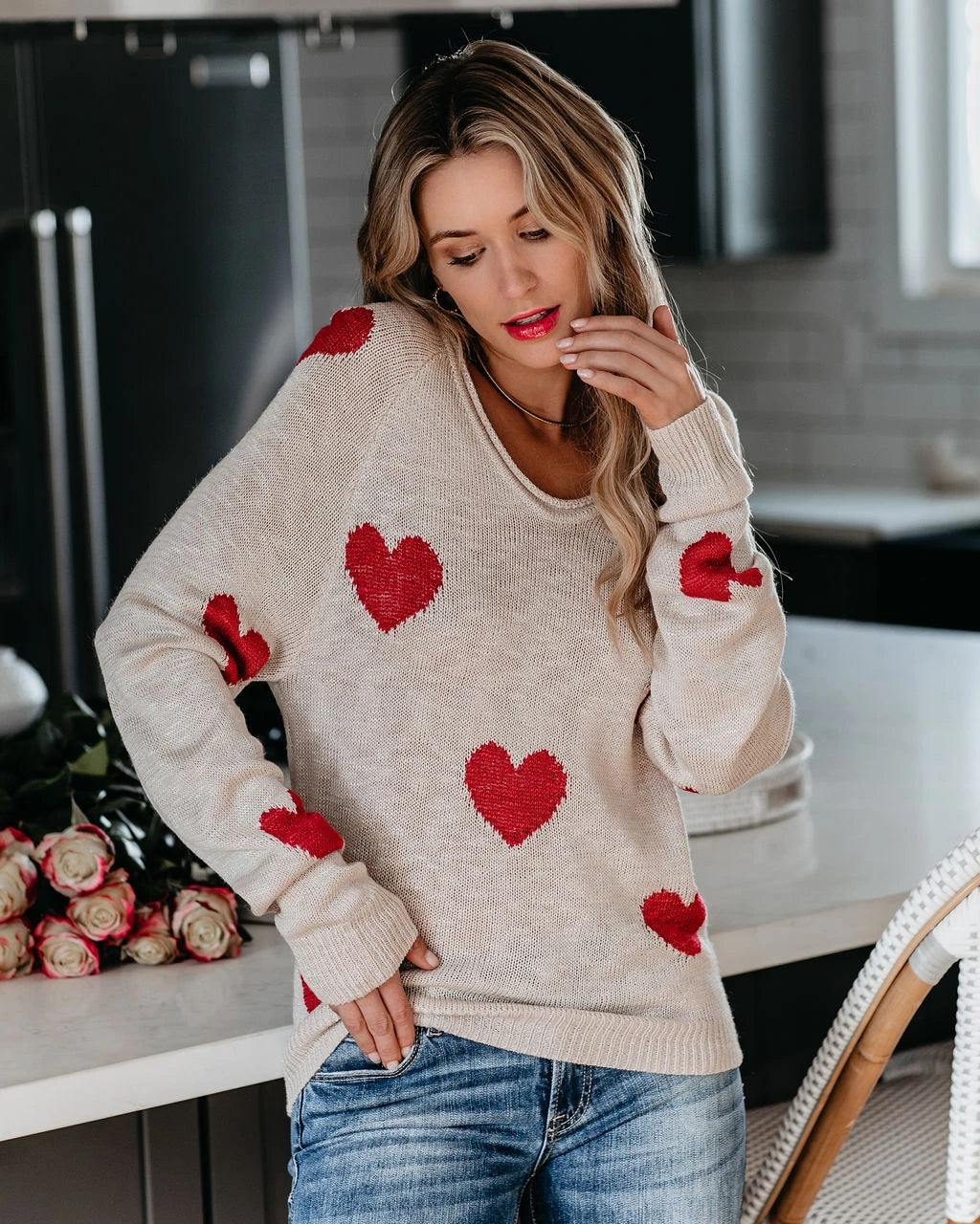 My Heart Oversized Knit Sweater