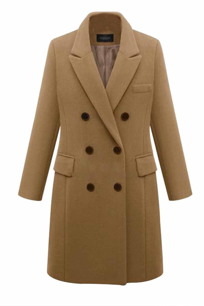 Thick Color Button Coat