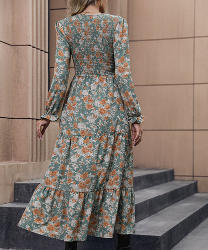 Cosmo Print Smock Midi Dress - Multi