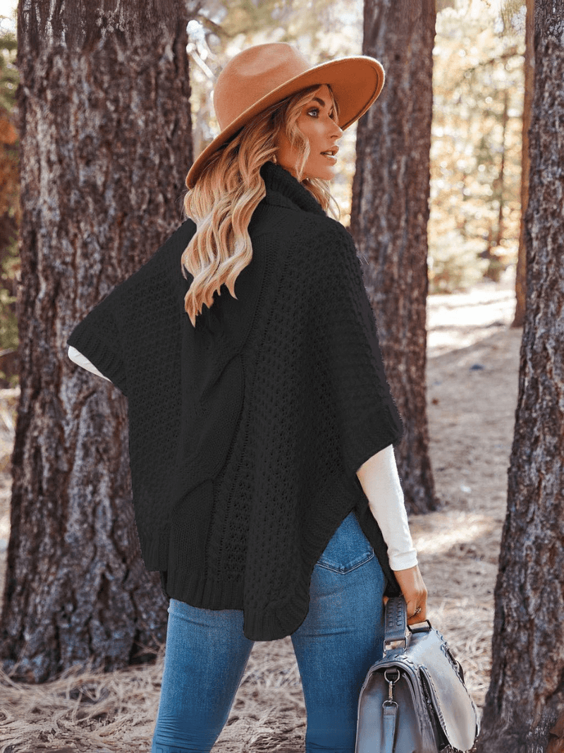 Milligan Oversized Turtleneck Sweater - Black
