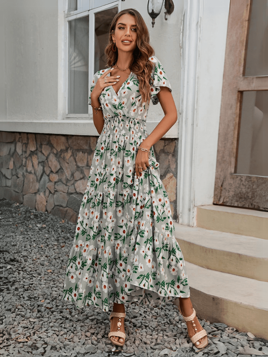 Yasmin V-neck Maxi Dress