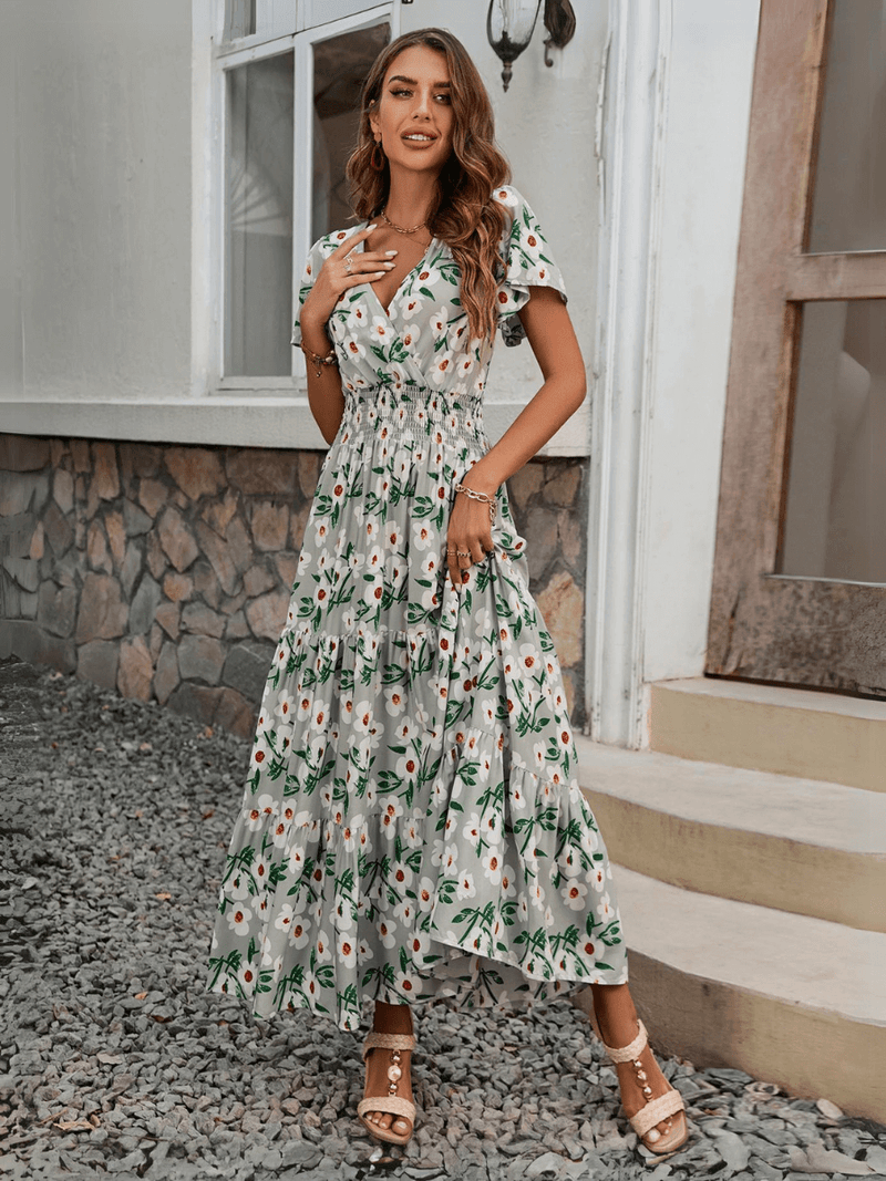 Yasmin V-neck Maxi Dress