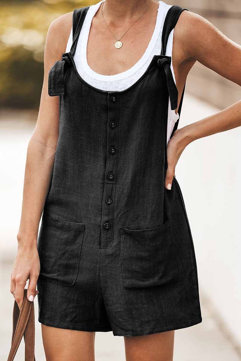 Cotton Pocket Jumpsuit(3 Colors)