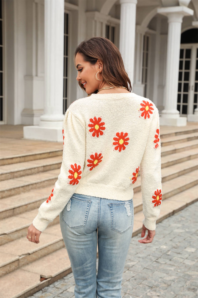 Sweeney Daisy Knitted Sweater - Beige