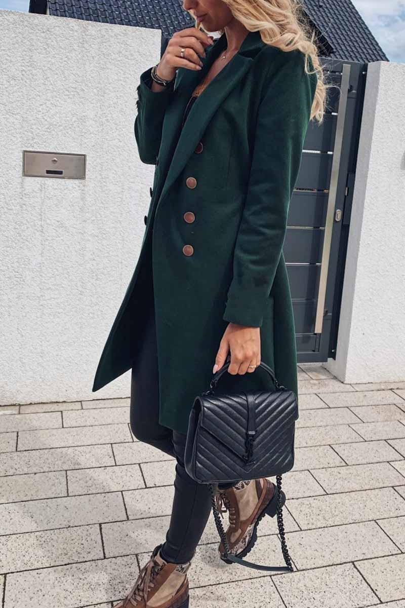 Color Coat With Buttons(3 Colors)