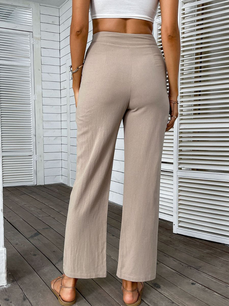 Remiel Linen Pants - Beige