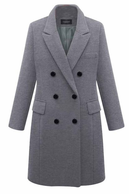 Thick Color Button Coat