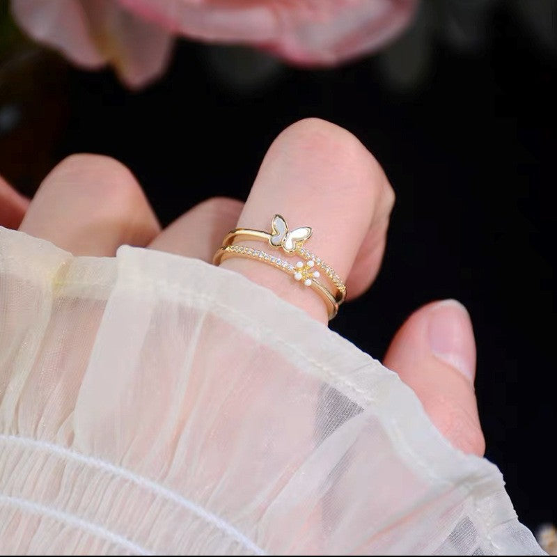 Delicate Butterfly Gold Ring