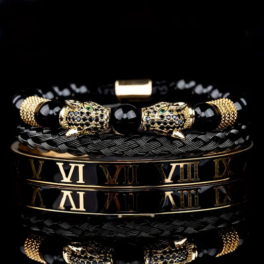 Double Leopard Head Bracelet Collection
