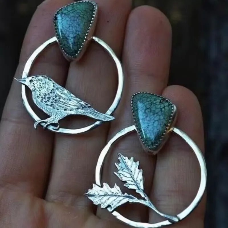 Vintage Blue Stone Earrings