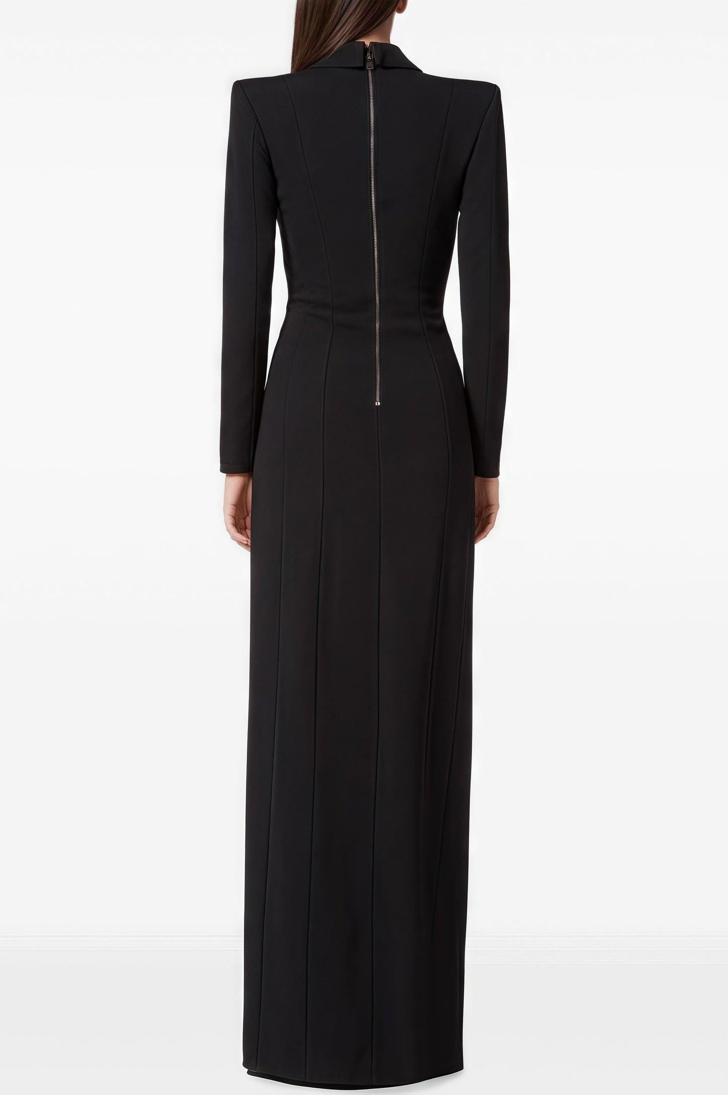 Vennan Crystal Embellished V-neck Maxi Dress
