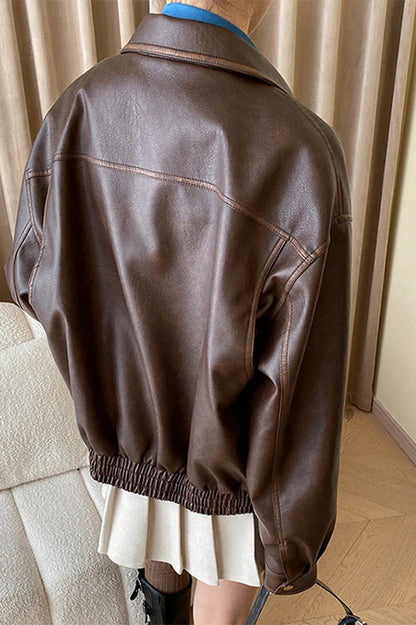 Modern Oversized Leather Coat