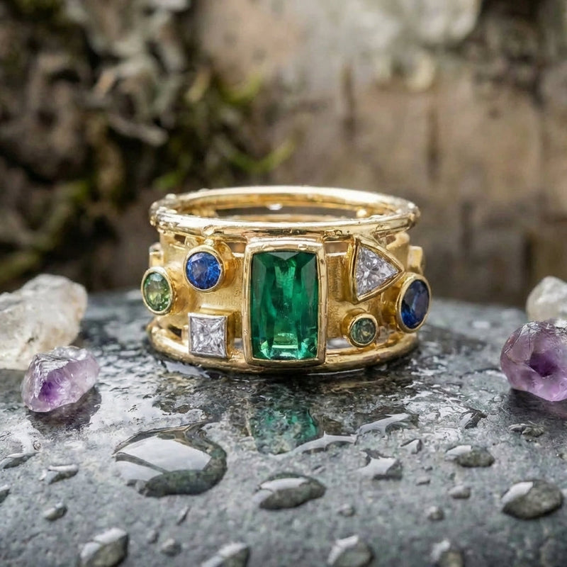 Elegant Emerald Gemstone Ring