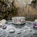 Vintage Inlaid Glass Ring