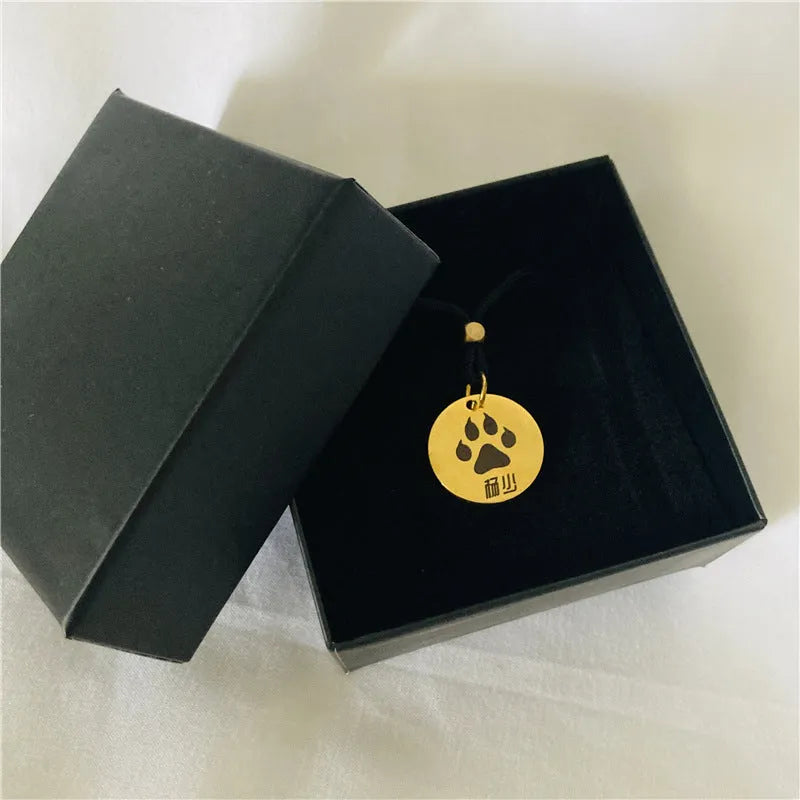 Gold Paw Print Necklace