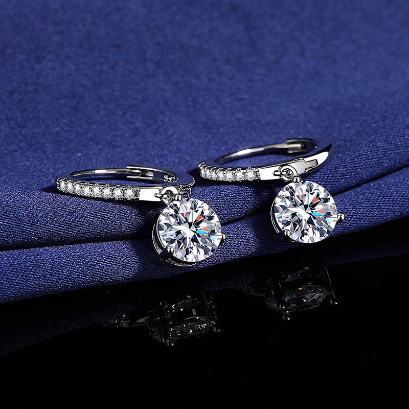 Elegant Round Cut Crystal Drop