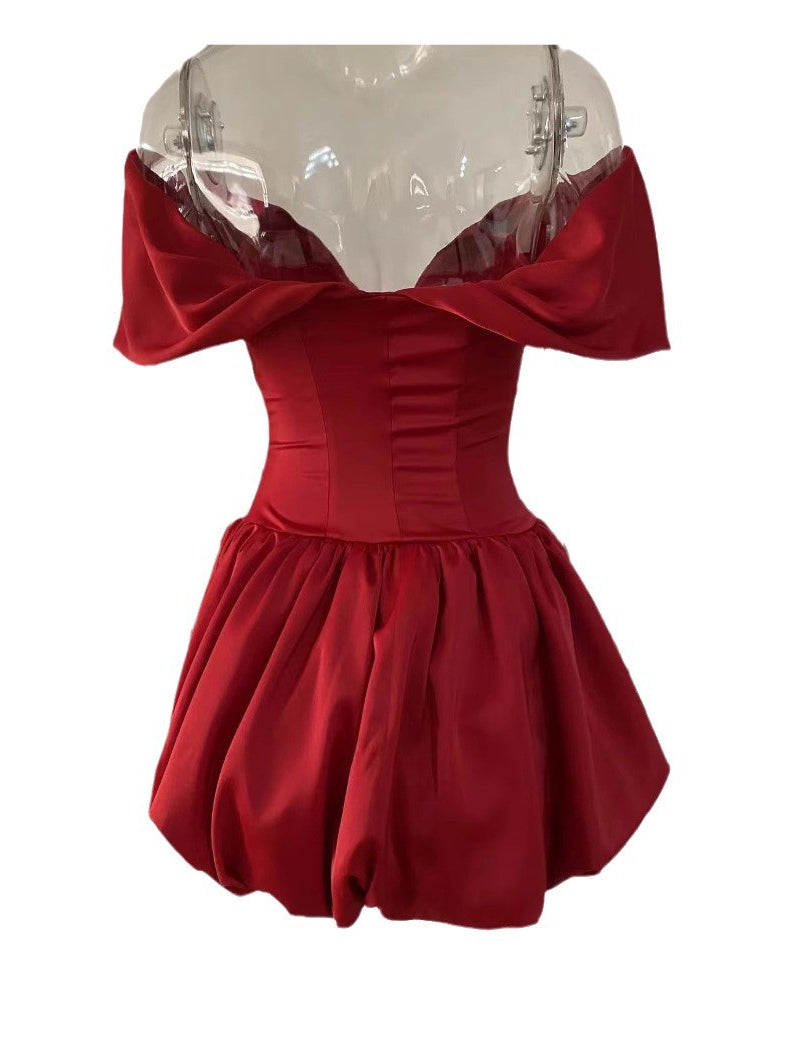 V-neck Fishbone Bodycon Mini Dress _ Party Outfit