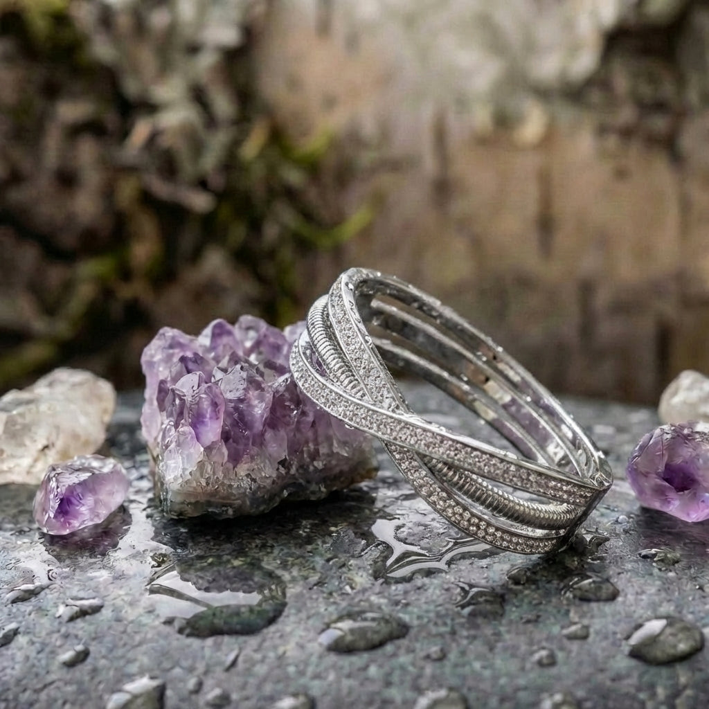 Vintage Zirconia Rhinestone Bangles Bracelets