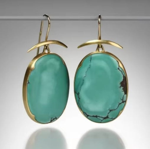 Vintage Green Stone Dangle