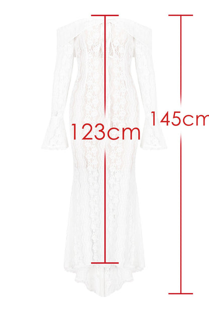 Belle Lace Off Shoulder Maxi Dress