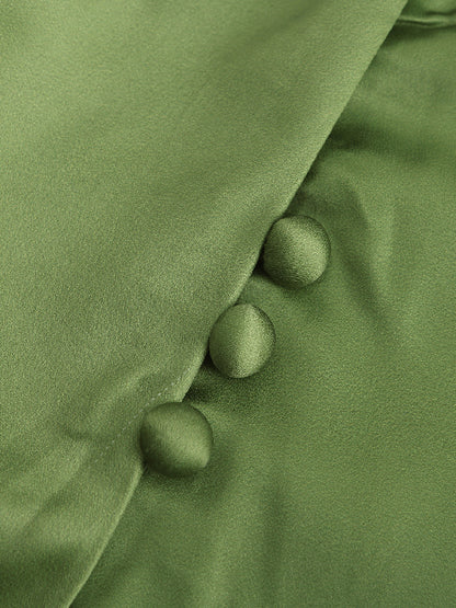 Batwing Sleeves Loose Printed Muslim Pleated Stand Collar Maxi Dresses